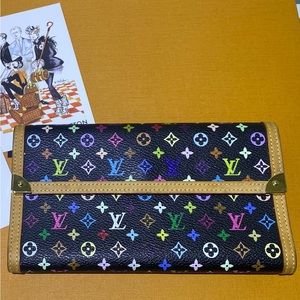 Louis Vuitton Takashi Wallet in Black multicolor